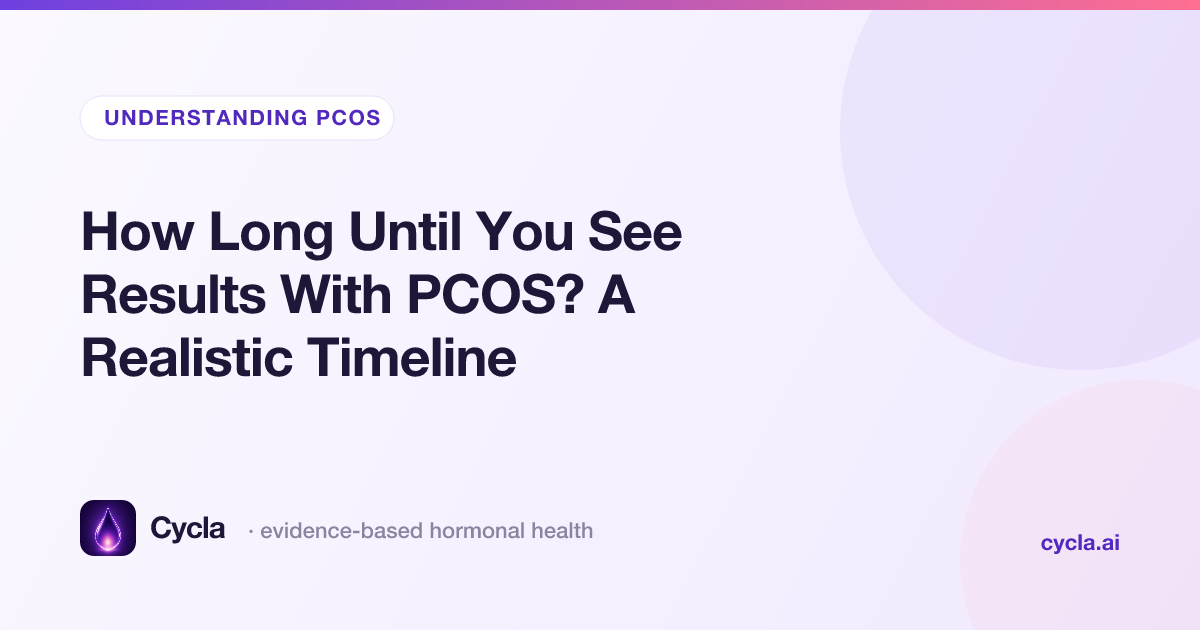 How Long Until You See Results With PCOS? A Realistic Timeline