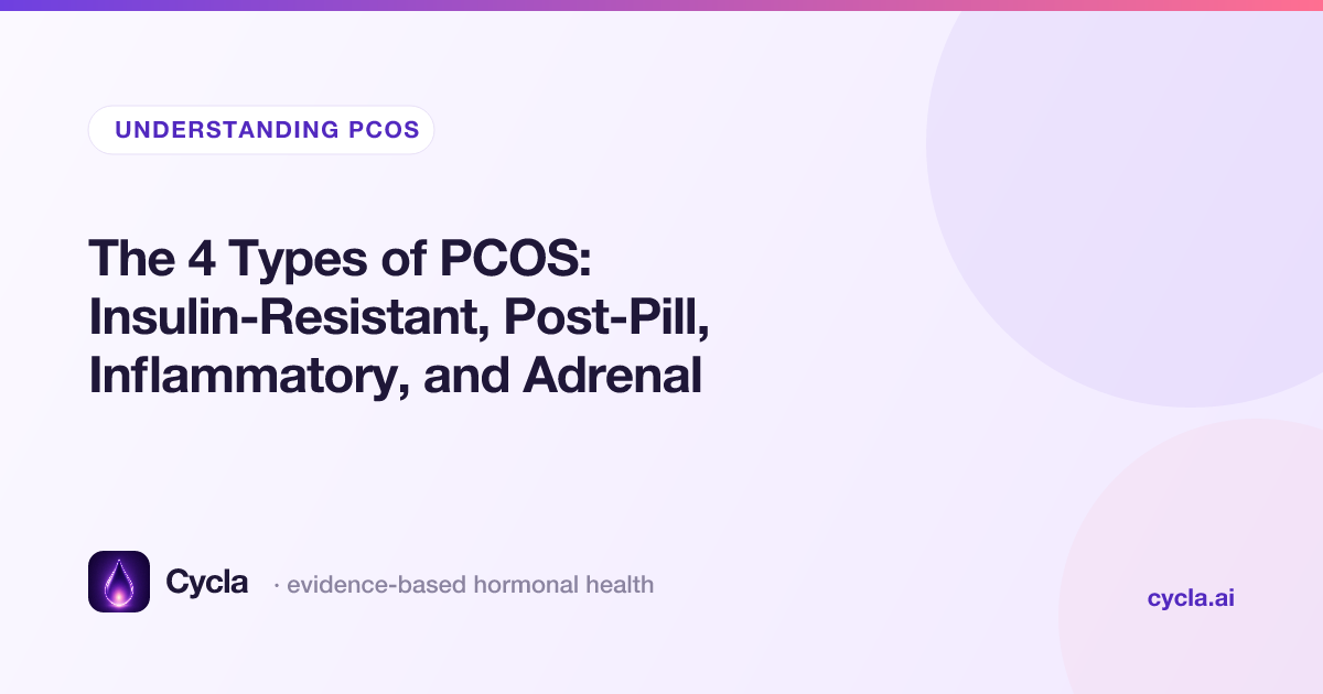 The 4 Types of PCOS: Insulin-Resistant, Post-Pill, Inflammatory, and Adrenal